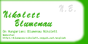 nikolett blumenau business card